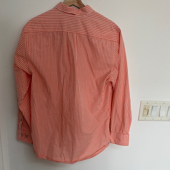 Tommy Bahama Men's Orange  Checkered Button-Down Shirt - Picture 4 of 4